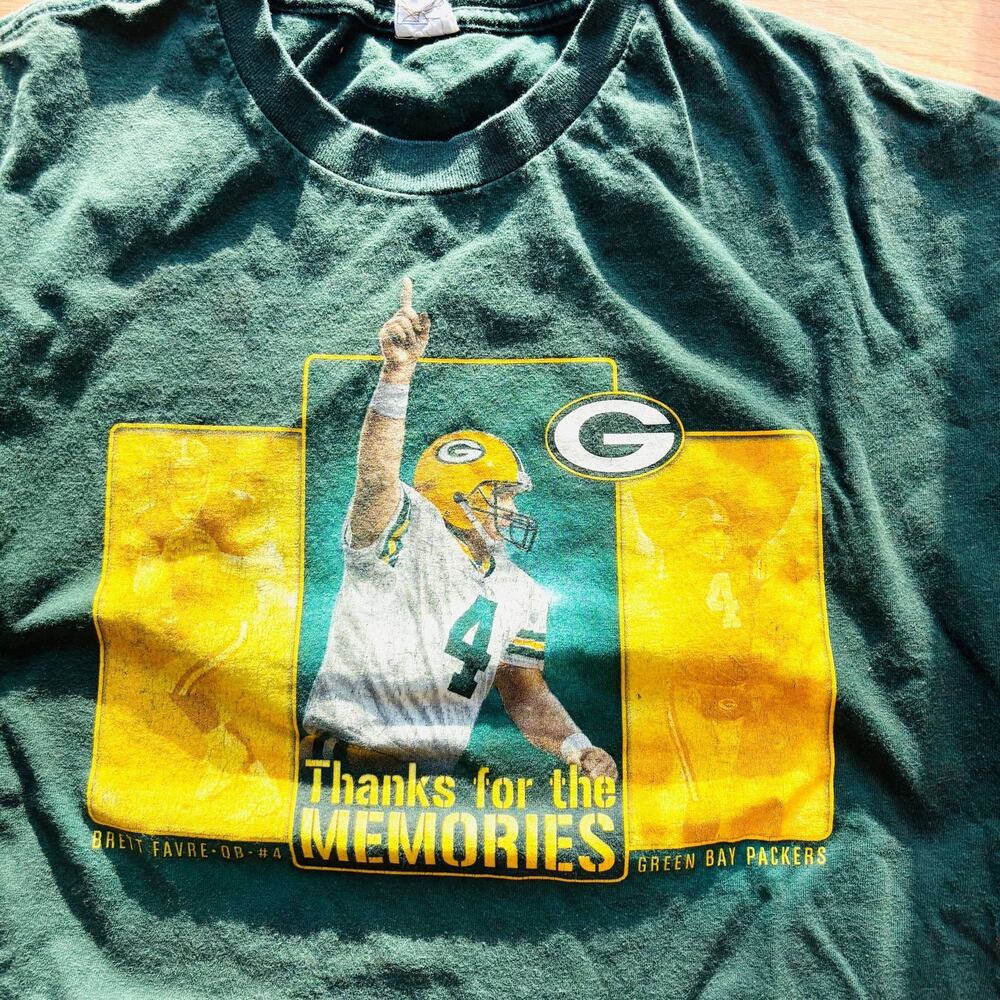 VINTAGE BRETT FAVRE T SHIRT XL NFL GREEN BAY PACKERS
